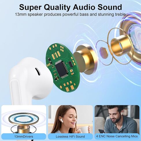 iPhone 17e Earbuds,Wireless Headphones Ear Buds for iPhone 17 Pro Max Air in Kuwait