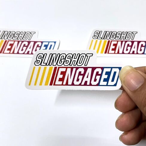 (3 Pcs) Slingshot Engaged Sticker Sarcastic Motivational Sayings Humorous Quote Vinyl Decal for Kindle, Laptop, Water Bottle, Phone Hard Hat, Meme Quote Sticker 3 inch in Saudi Arabia