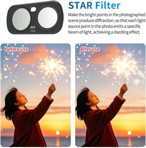 Lens Filter for Insta360 Luna Ultra，Aluminum Alloy Frame Optical Glass Magnetic Mount Multi-Coated High Light Transmission (6-in-1 UV+CPL+ND8-16-32-64) in Saudi Arabia