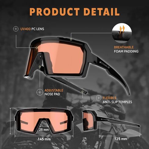 Speedone ANSI Z87+ Photochromic Safety Sport Sunglasses in Saudi Arabia