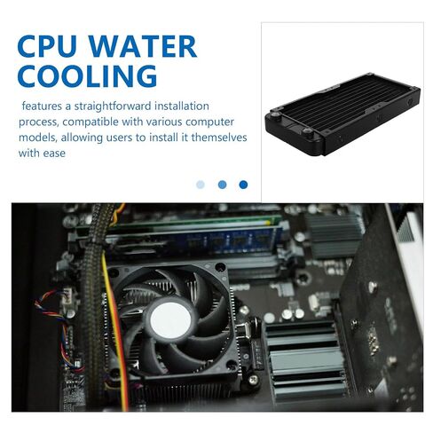 Liquid Cooler PC Radiator Water Cooling Block for CPU GPU Black in Saudi Arabia