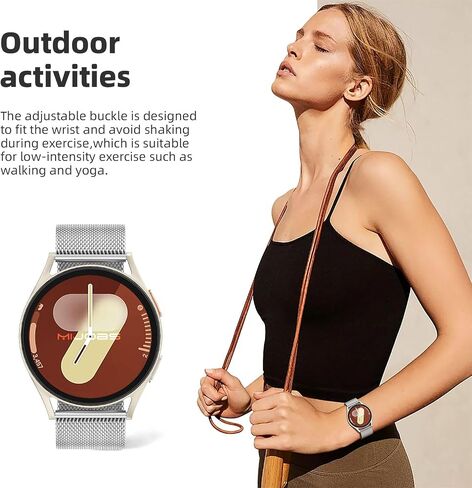 أحزمة ساعة Amazfit Active 2 /Active، 20 مم حزام معصم بديل قابل للتنفس معدني لـ Amazfit GTR mini/Bip U Pro/Bip 3/3 Pro/GTS/GTS 4/3/2 للنساء والرجال in Saudi Arabia