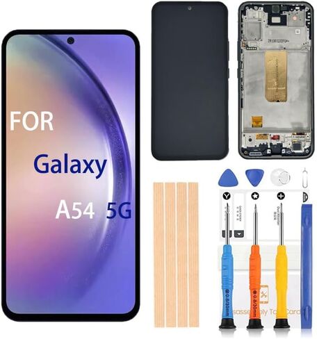 OEM 6.4 inch Super Amoled LCD Digitizer for Samsung Galaxy A54 5G Screen Replacement SM-A546U, A546E,A546B/DS Touch Display, Full HD Digitizer Assembl with Full Accessories (with Frame US Version) in Saudi Arabia