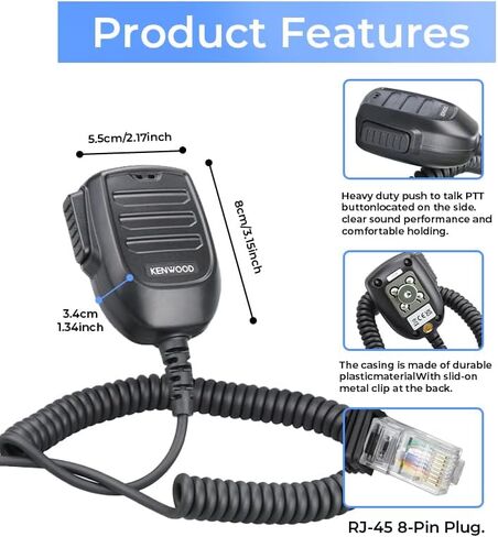 KMC-60 Standard Microphone for Kenwood Mobile Radios in Saudi Arabia