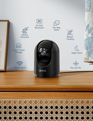 GNCC Security Camera, 2K Indoor Camera 360° Cameras for Home Security in Saudi Arabia