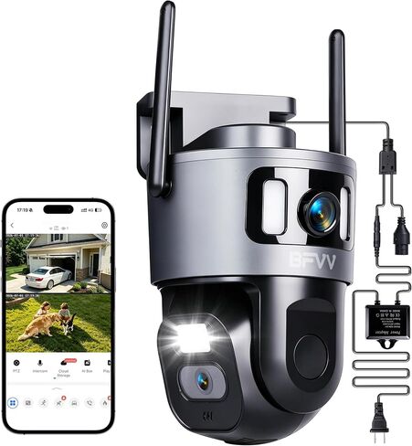 4K Dual Lens Security Camera Outdoor PTZ 2.4G/5G WiFi with Human Track in Saudi Arabia