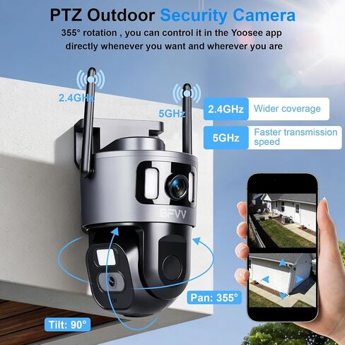 4K Dual Lens Security Camera Outdoor PTZ 2.4G/5G WiFi with Human Track in Saudi Arabia