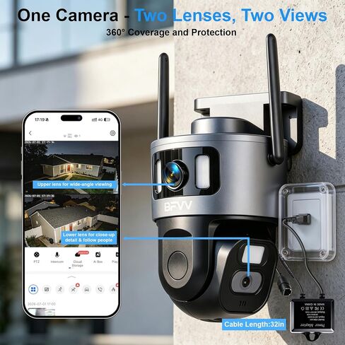 4K Dual Lens Security Camera Outdoor PTZ 2.4G/5G WiFi with Human Track in Saudi Arabia
