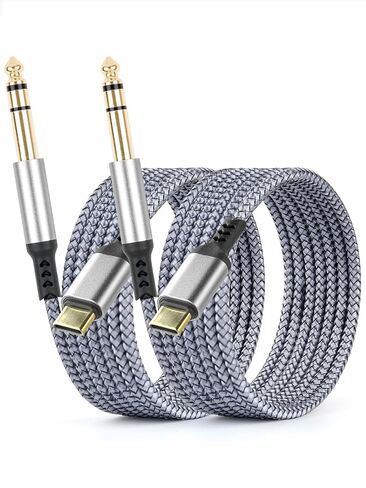 2 Pack USB C to 6.35mm 1/4 inch TRS Cable Audio Adapter Jack Stereo Cable in Saudi Arabia