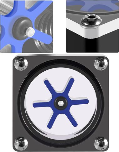 6 Impeller Meter for PC Water Cooling System, POM and Acrylic in Kuwait