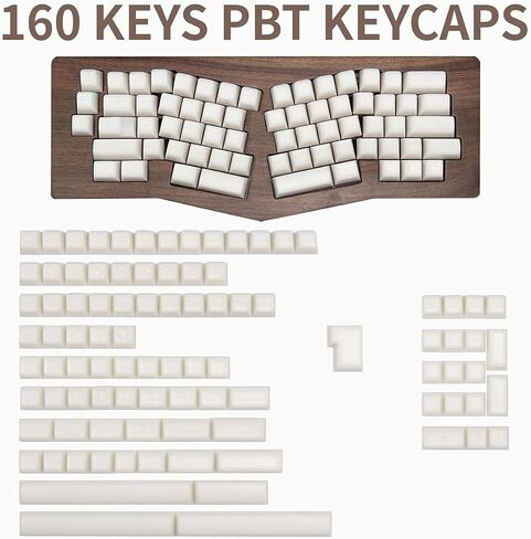 White Jade Keycaps, Double Shot SA Profile Keycaps PBT Material in Kuwait