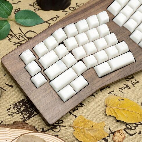 White Jade Keycaps, Double Shot SA Profile Keycaps PBT Material in Kuwait