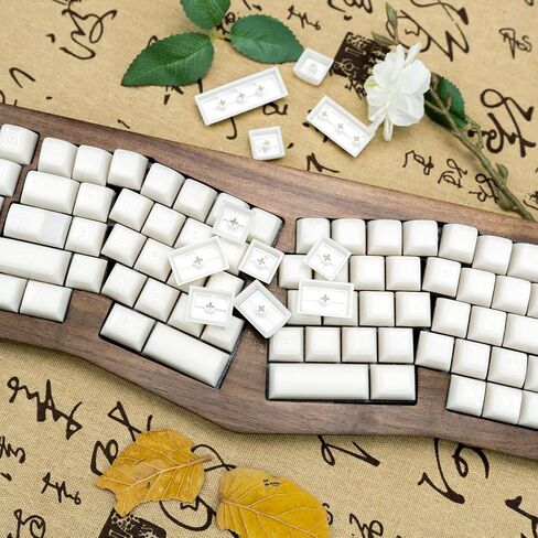White Jade Keycaps, Double Shot SA Profile Keycaps PBT Material in Kuwait
