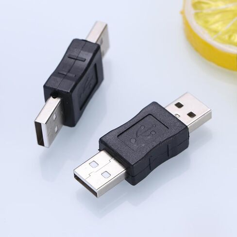 Kisangel USB 2.0 Male to Male Connector Adapter, Portable Cable 2pc Black in Saudi Arabia