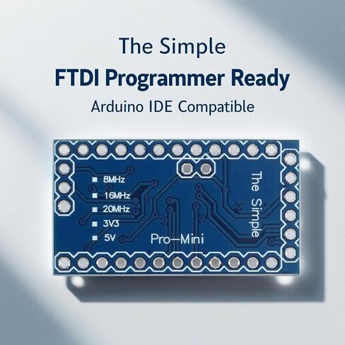2Pcs Pro Mini 3.3V ATMEGA328PB Development Board - Compatible for Arduino, USB Programmer, Low Power, Improved Version in Saudi Arabia