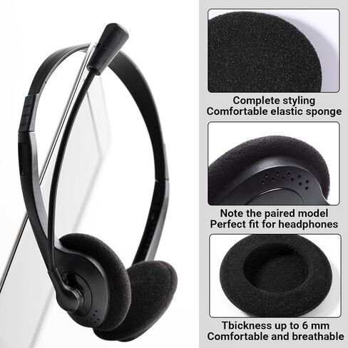 32Pcs Black Headphone Earpads Replacement Cushions in Saudi Arabia