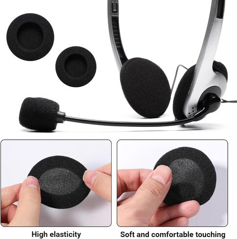 32Pcs Black Headphone Earpads Replacement Cushions in Saudi Arabia