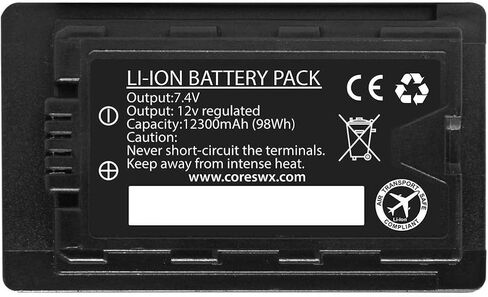 CoreSWX LLC Core SWX Nano-VBR98 13200mAh HDV Battery with 4 LED Gauge, PowerTap for Panasonic EVA1 and Select Camcorders in Kuwait