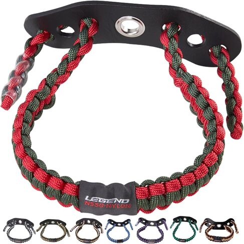 LEGEND 550 Paracord Bow Wrist Sling - Compound Bow Stabilizer & Hand Loop Carrier for Bow Hunting - Adjustable Wrist Strap with Durable Leather Yoke, Strong Metal Grommets - Archery Accessories & Gear in Kuwait