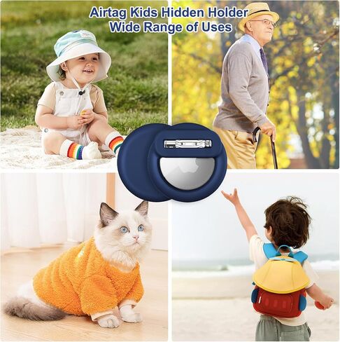 Compatible for Air Tags-4 Pack Apple Kids Hidden,for Kid, Elderly, Luggage, Clothing (Black Sky Blue White Mint Green) in Saudi Arabia