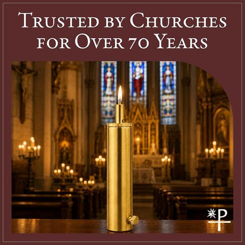 Religious Supply Center - Refillable Candle Lighter for Church Candlelighters, Made in USA with Solid Brass in Saudi Arabia