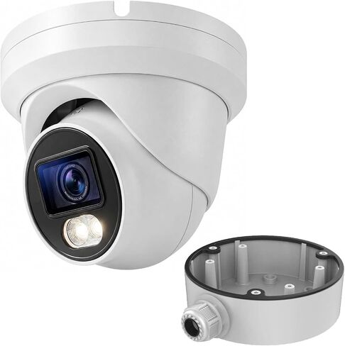 Real HD 5MP Color-Vu Full Color Night Version Turret PoE IP Camera Outdoor, 2.8mm Wide Angle, H.265, 65ft IP67 Waterproof, Must Work with a NVR, Bundle with CB110 DS-1280ZJ-DM18 LTB347 Conduit Base in Saudi Arabia