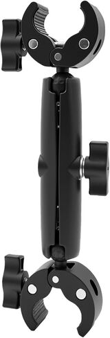 Clamp Camera Mount Chair Umbrella Clamp with 360° Magic Arm Dual Ball Head Adapter, Heavy Duty Super Clamp for Camera Light Stand Tripod Stroller Motorcycle Handlebar, 10 Inch in Saudi Arabia
