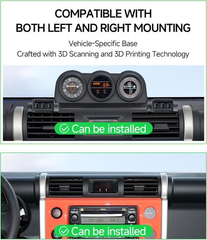 Qi2.2 25W Wireless Charger Car Phone Mount for Toyota FJ Cruiser 2007-2014 in Saudi Arabia