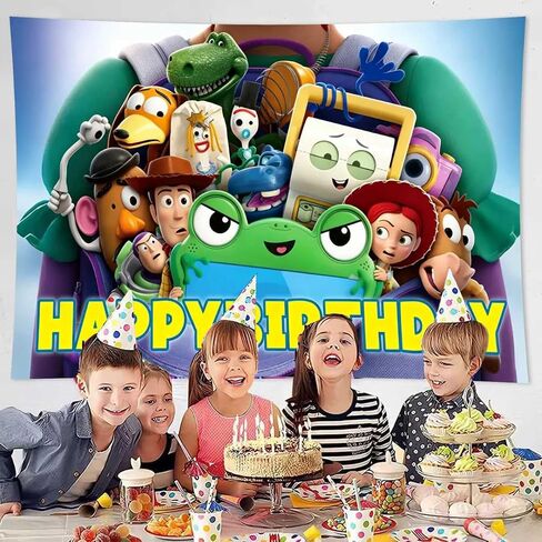 لخلفية Toy Movie Story 5، خلفية ديكور حائط كرتونية لطيفة، خلفيات صور لحفلات أعياد الميلاد للأولاد والبنات in Kuwait