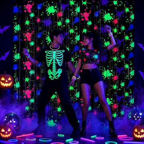 Mega-L Glow in The Dark Party Supplies, 2 Pack Neon Party Backdrop in Saudi Arabia