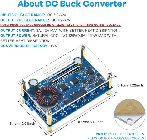 Hosyond DC to DC Buck Converter CV CC Power Supply Module Voltage Regulator, 1.2V-32V Output 12A Adjustable, for LED Drivers Battery Charging Solar Panel RV in Saudi Arabia