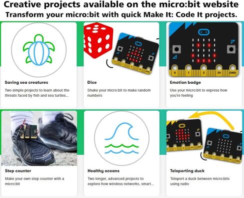 EX ELECTRONIX EXPRESS Micro:bit v2 Club Kit - Includes 10 Micro:bit Boards, 10 MicroUSB Cables, 10 Battery Holders, and 20 AAA Batteries in Saudi Arabia