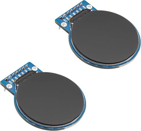 2-Pack 1.28 Inch Round TFT LCD Display Module, 240x240 RGB IPS Screen with GC9A01 Driver, 4-Wire SPI Interface PCB Monitor for Microcontroller Boards and DIY Embedded IoT Projects in Saudi Arabia