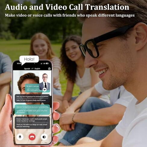 AI Smart Glasses with Chat GPT, Bluetooth Glasses with 164 Languages for Men and Women, Music Playback & Hands-Free Calls, Color-Change Lens, Voice Assistant in Saudi Arabia