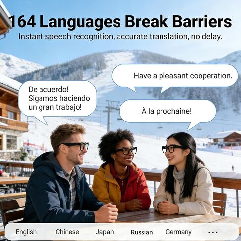 AI Smart Glasses with Chat GPT, Bluetooth Glasses with 164 Languages for Men and Women, Music Playback & Hands-Free Calls, Color-Change Lens, Voice Assistant in Saudi Arabia