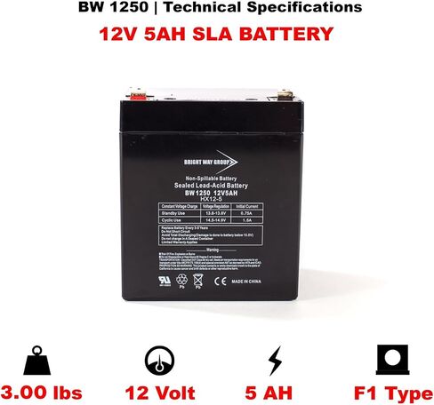 Craftsman Garage Door 41A822 Compatible SLA Battery, 12V 5Ah T1 BW1250-F1 in Saudi Arabia
