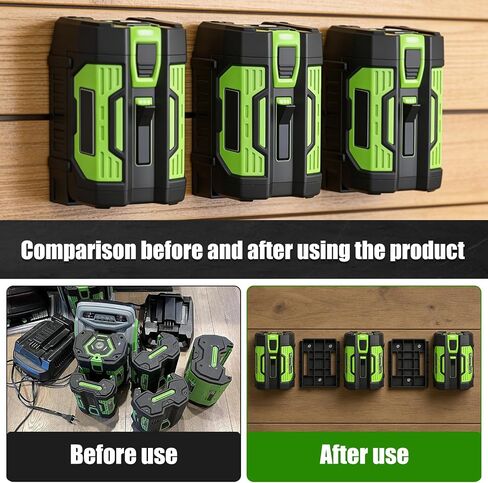 10 Pack Battery Holder Wall Mount Compatible with EGO 56V Batteries in Saudi Arabia