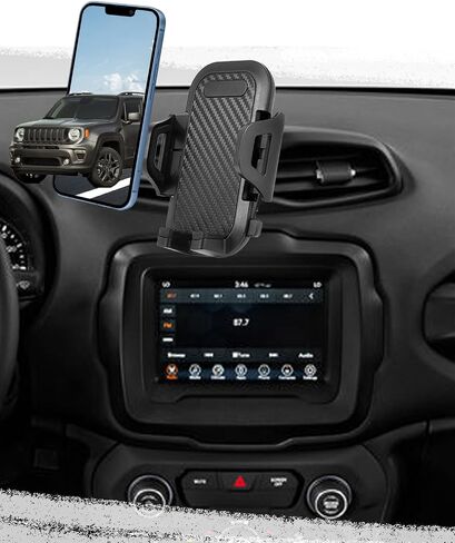 oricarmes Jeep Renegade Phone Holder for Jeep Renegade Accessories 2023 2024 Custom Fit for Renegade Phone Mount 2015-present Compatible for All Cell Phones in Saudi Arabia