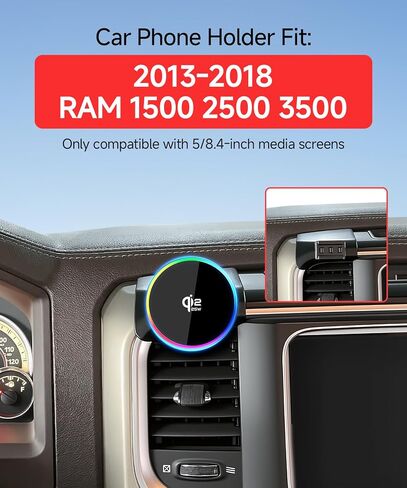 Qi2.2 25W Wireless Charger Car Phone Mount for Dodge Ram 1500 2013-2018 in Saudi Arabia
