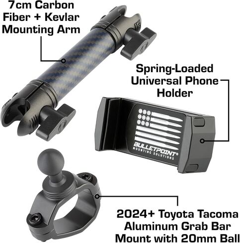 Bulletpoint Mounting Solutions Passenger Grab Bar Mount + Arm + Universal Phone Holder Compatible with 2024+ Toyota Tacoma & 2025+ 4Runner in Saudi Arabia