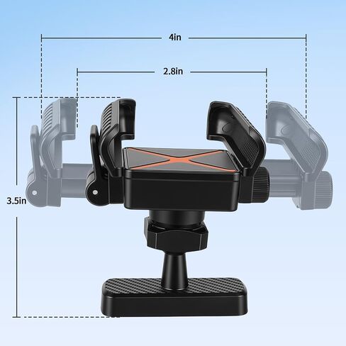 Golf Cart Phone Holder Mount, 3-Second Clip-On Installation, 1-Second One-Hand Lock and Quick Release, 360° Rotatable Non-Slip Pole Clamp for Most Smartphones in Saudi Arabia