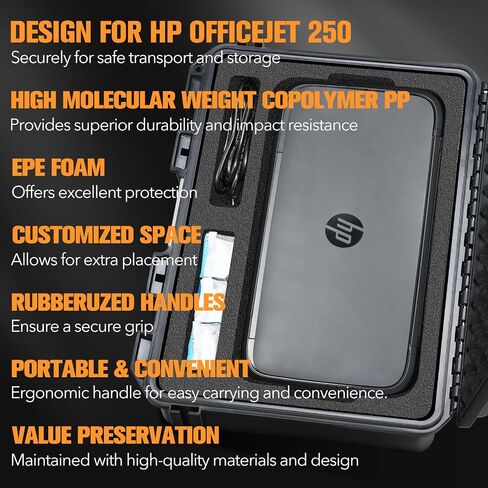 Case for Hp Printer 250 Officejet - All-in-One Portable with Custom Foam in Saudi Arabia