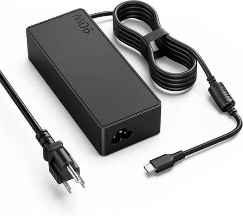 90W USB C Laptop Charger Compatible with Lenovo ThinkPad X1 Carbon / T14 / T14s / Yoga 7i / 9i Windows Laptops in Saudi Arabia