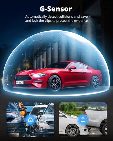 3 Channel Dash Cam Front and Rear Inside - 2.5K Car Dash Camera with 64GB Card, 5GHz WiFi Wireless Dashcam for Cars, APP Control, Super Night Vision, HDR, G-Sensor in Saudi Arabia