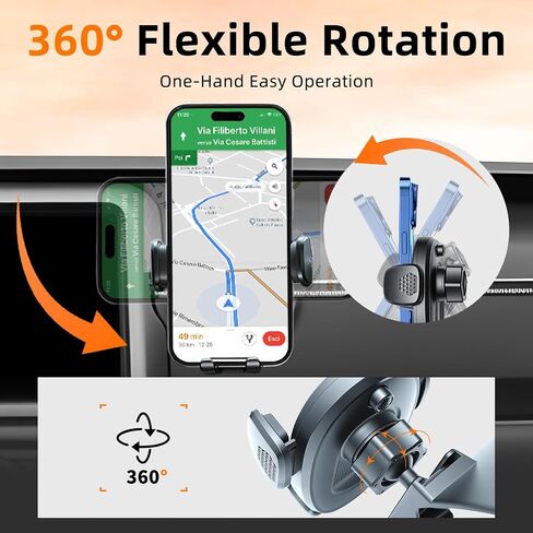 Phone Holder for Jeep Wrangler (2007-2025 2026) / Gladiator (2020-2022 2023), Car Phone Mount for Round Vent - 360° Rotatable & Adjustable - Hands Free Cellphone Automobile Cradle, Car Accessories in Saudi Arabia