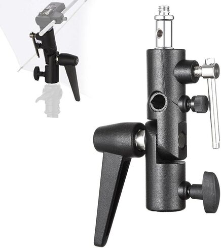 H Type Flash Bracket with Hot Shoe Mount and Tilt Adjustment in Kuwait