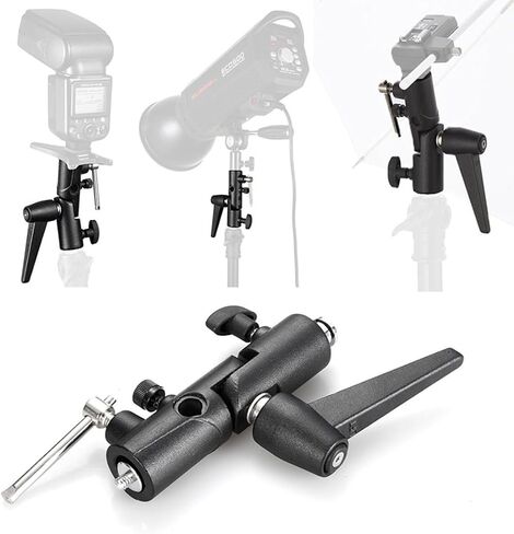 H Type Flash Bracket with Hot Shoe Mount and Tilt Adjustment in Kuwait