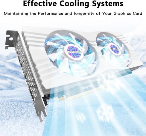 RX 580 8GB Graphics Card 2048SP DDR5 256 Bit Graphics Card for Gaming PC Computer Graphics Boards PCIE 3.0 Twin Freeze Fans Computer Video Card with HDMI/DP/Ports (White) in Saudi Arabia