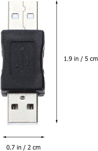 2pc USB 2.0 Male to Male Connector Adapter for Data Transfer in Kuwait
