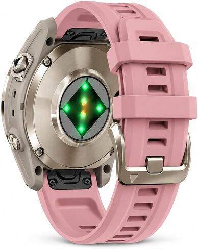 حزام ساعة لـ Garmin fenix 5s 6s 7s pro يعمل بالطاقة الشمسية من السيليكون بإبزيم ذهبي سريع التركيب 20 مم بديل لـ garmin epix pro gen 2 42 مم Descent Mk2s/3/3i للنساء in Kuwait